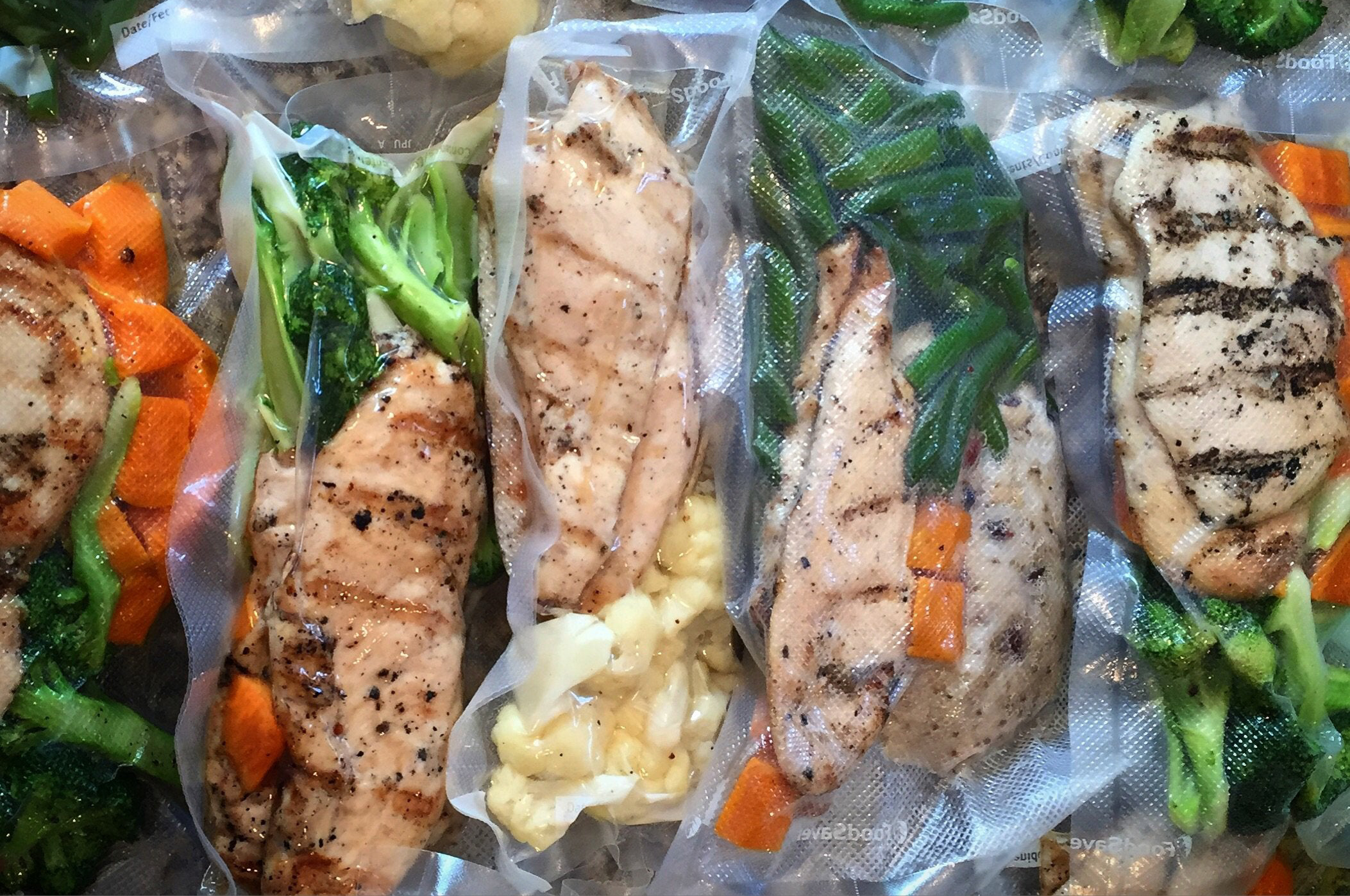 vacuum sealed prepped meals